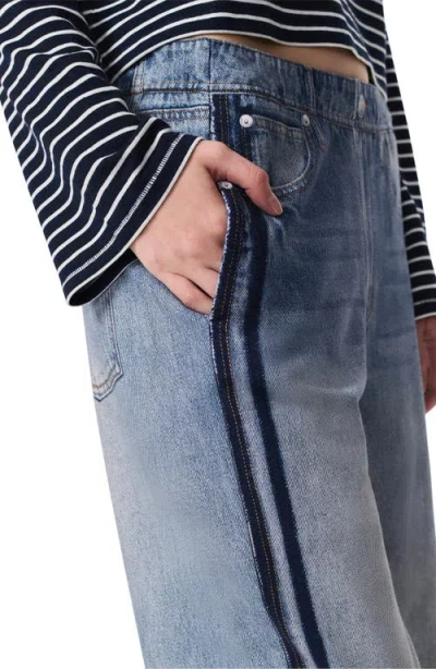 Rag & Bone Rb Miramar Wide Leg Track Jeans In Blue
