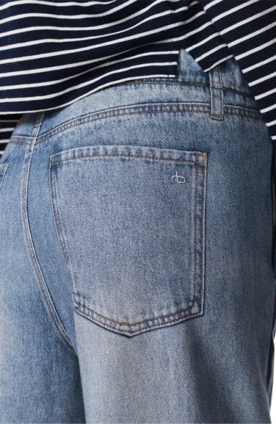 Rag & Bone Rb Miramar Wide Leg Track Jeans In Blue