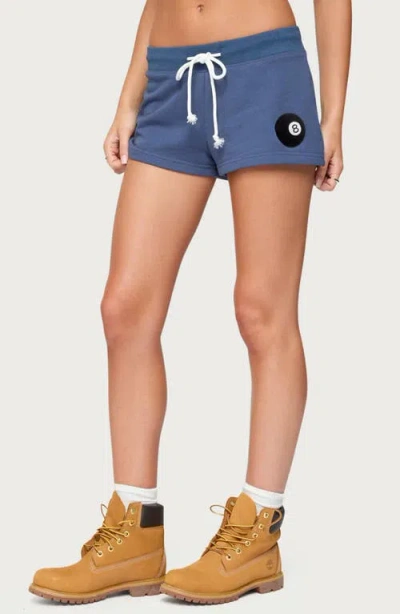 Edikted Nelson Billiard Drawstring Shorts In Blue
