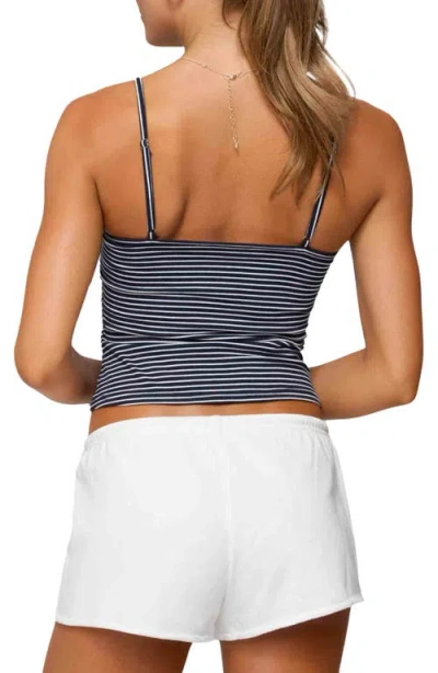 Edikted Tova Stripe Stretch Cotton Camisole In Blue