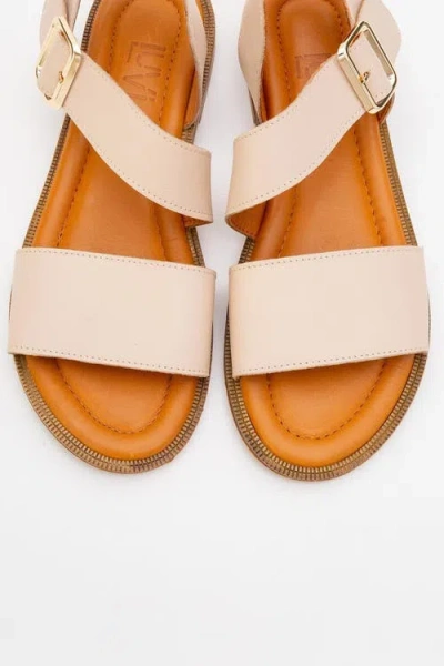 Forever & Always Shoes Majesty Leather Sandal In Neutral