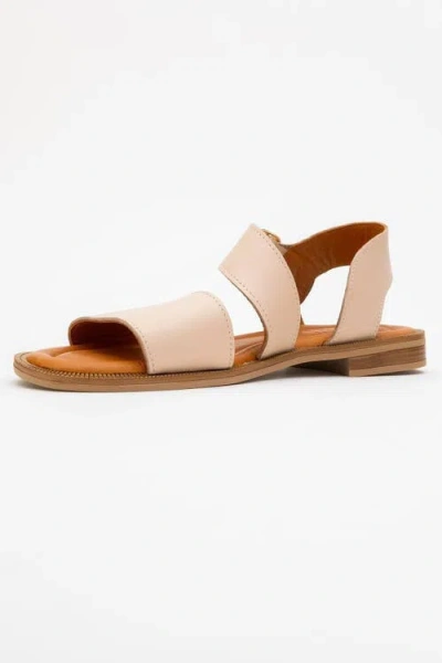 Forever & Always Shoes Majesty Leather Sandal In Neutral