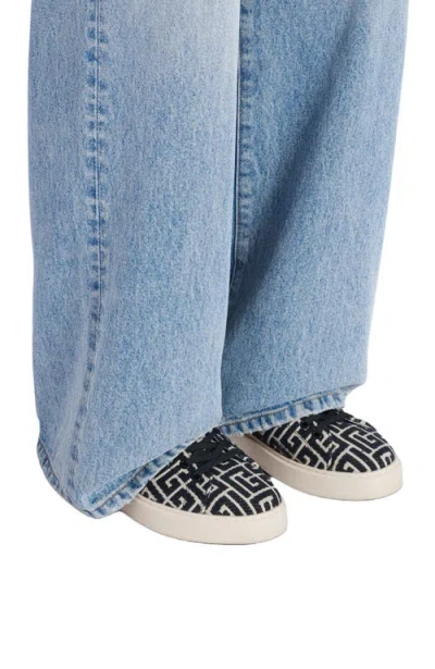 Balmain B Court Monogram Jacquard Low-top Sneaker In Multi