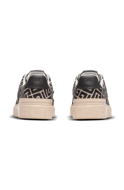 Balmain B Court Monogram Jacquard Low-top Sneaker In Multi
