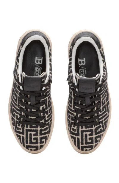 Balmain B Court Monogram Jacquard Low-top Sneaker In Multi