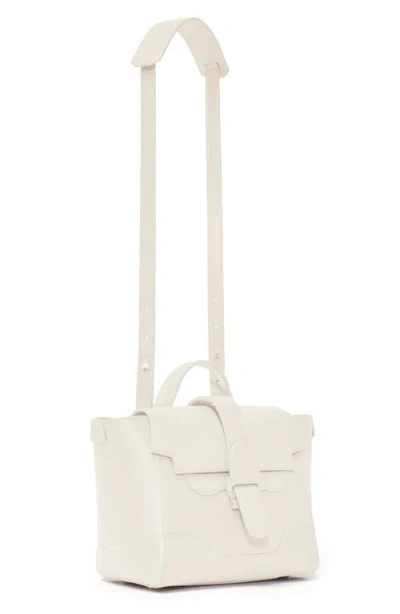 Senreve Mini Maestra Pebbled Leather 4-way Convertible Handbag In White