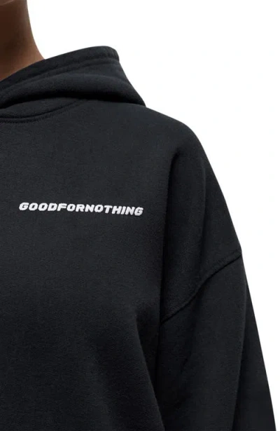 Good For Nothing Scribble Black Pullover Hoodie In Black