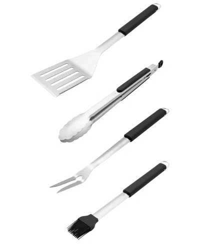 Henckels Bbq 4-pc Stainless Steel Grill Tool Set In Silver