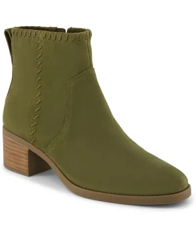 Toms Women's Womens Delilah Heeled Boot Water Repellent Military Olive Suede In Multi