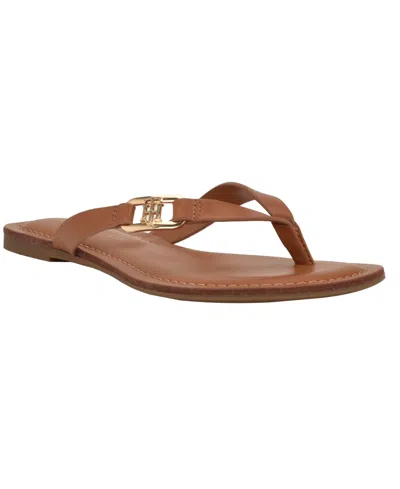 Tommy Hilfiger Liande Thong Sandal In Brown
