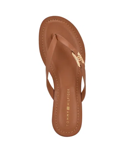 Tommy Hilfiger Liande Thong Sandal In Brown