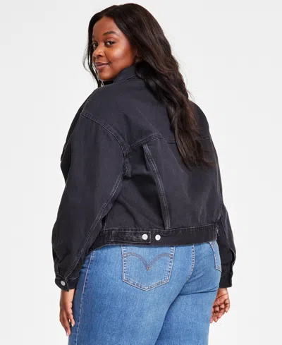 Levi's Plus Size '90s Cotton Denim Trucker Jacket In Black