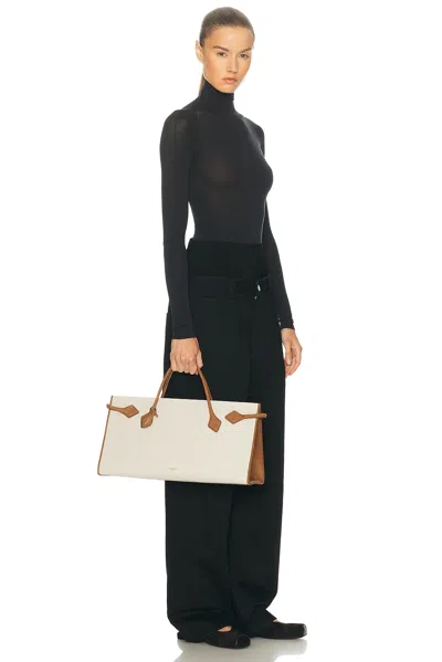 Alaïa Le Teckel Leather-trimmed Canvas Tote Bag