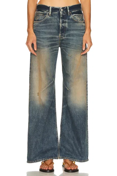 Acne Studios Mens Rocka Straight-leg Denim Jeans Dark Blue