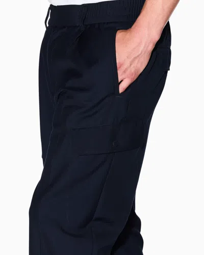 Armani Exchange Drawstring Cargo Pants In Blue