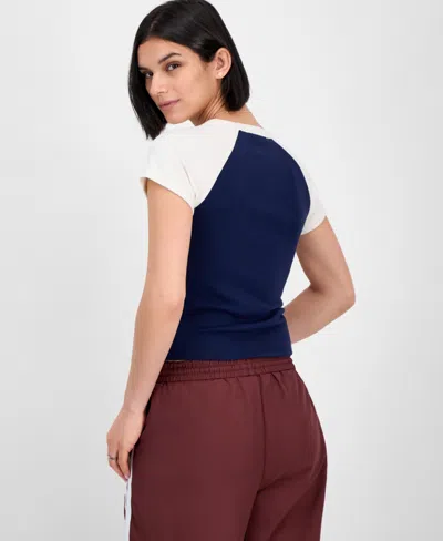 Hippie Rose Juniors' Graphic Raglan T-shirt In Multi