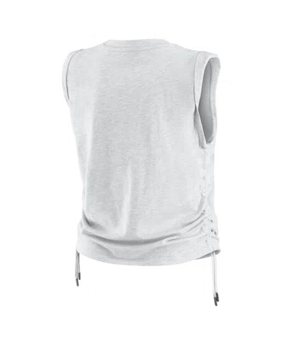 Wear By Erin Andrews Women's Heather Gray Texas Rangers Cinched Tank Top In Gray