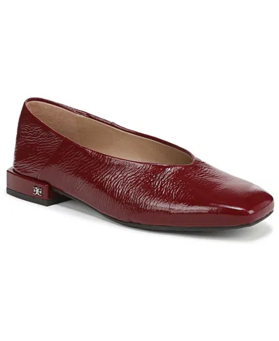 Sam Edelman Kasey Square-toe Ballet Flats In Burgundy