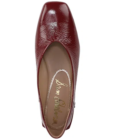 Sam Edelman Kasey Square-toe Ballet Flats In Burgundy