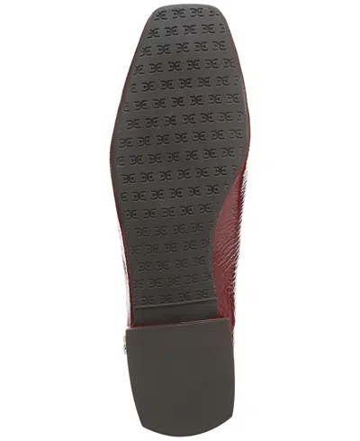 Sam Edelman Kasey Square-toe Ballet Flats In Burgundy