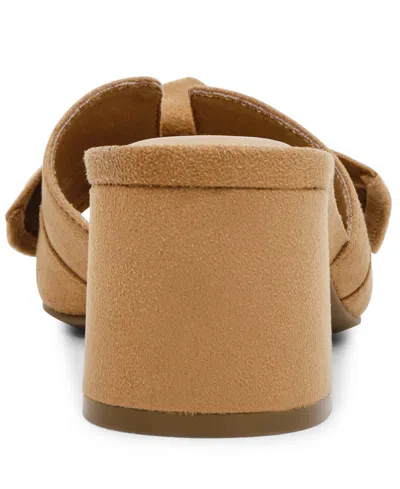 Anne Klein Women's Kizmet Knot Block Heel Dress Sandals In Brown