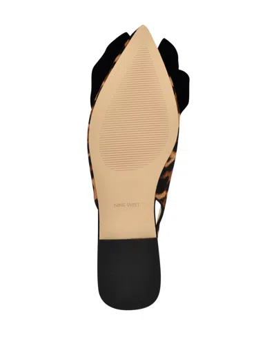 Nine West Women's Junnie Bow Slingback Dress Flats In Animal Print