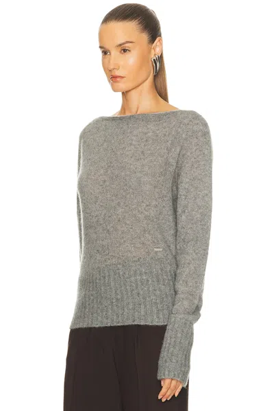 Tom Ford Knitwear With Ribbed Hem And Long Sleeves In Gray
