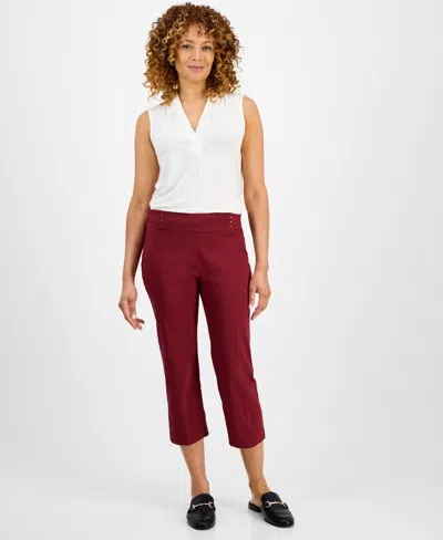 Jm Collection Petite Rivet-detail Capri Pants, Created For Macy's In Multi