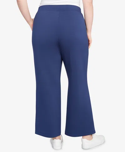 Ruby Rd. Plus Size Scuba Pull-on Pants In Blue
