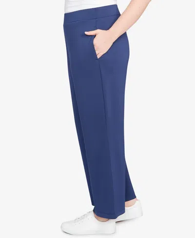 Ruby Rd. Plus Size Scuba Pull-on Pants In Blue
