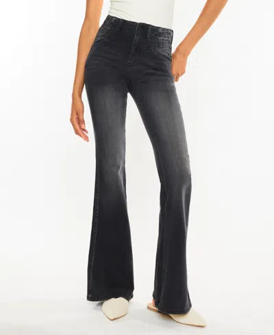Kancan Women's Ultra High Rise Flare Jeans In Black