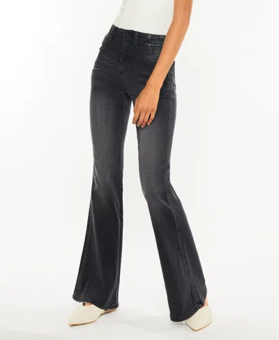 Kancan Women's Ultra High Rise Flare Jeans In Black