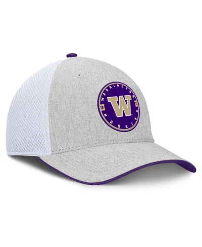 Fanatics Men's Heather Gray/white Washington Huskies Trigger Flex Hat In Multi