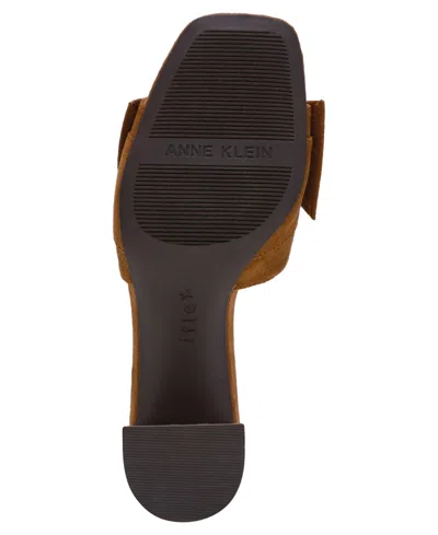 Anne Klein Women's Kizmet Knot Block Heel Dress Sandals In Brown