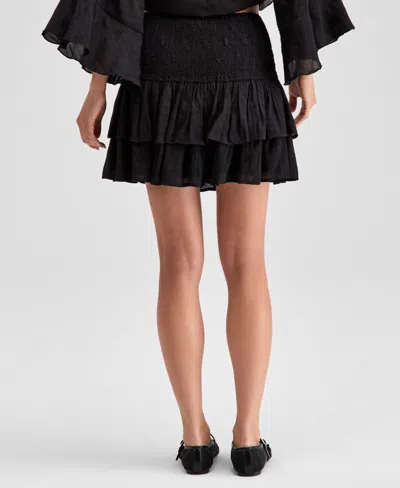 And Now This Now This Womens Ruffle Trim Cropped Blouse P Xxs 4x Exclusively At Macys In Black