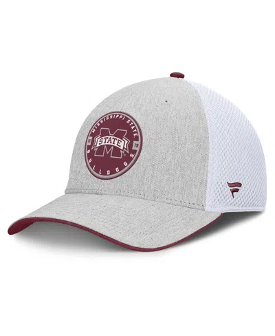 Fanatics Men's Heather Gray/white Mississippi State Bulldogs Trigger Flex Hat In Gray