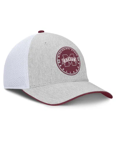 Fanatics Men's Heather Gray/white Mississippi State Bulldogs Trigger Flex Hat In Gray