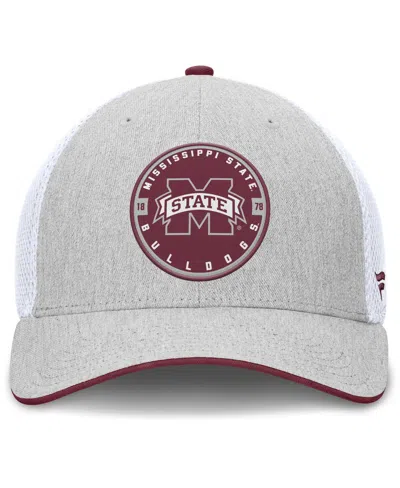 Fanatics Men's Heather Gray/white Mississippi State Bulldogs Trigger Flex Hat In Gray