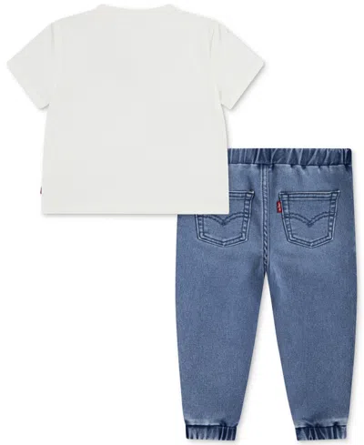 Levi's Baby Boys Varsity Patch T-shirt & Jogger Pants In Blue