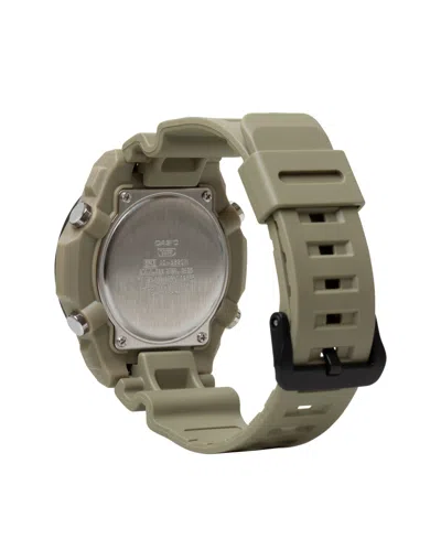 Casio Men's Analog Tan Resin Watch, 52.5mm In Green