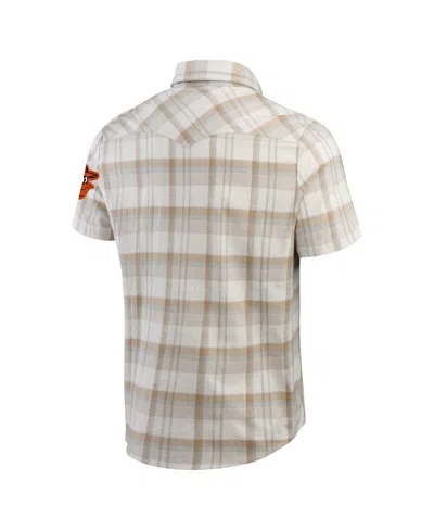 Fanatics Men's Gray San Francisco Giants Plaid Full-snap Shirt In Multi