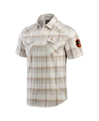Fanatics Men's Gray San Francisco Giants Plaid Full-snap Shirt In Multi