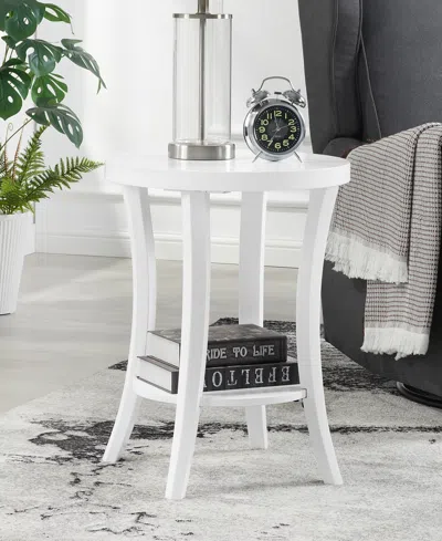 Convenience Concepts 18" Wood Charleston Round End Table In White