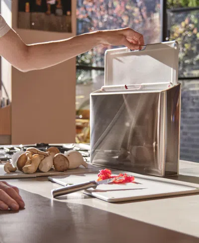 Joseph Joseph Folio Steel 4 Piece Cutting Board And Case Set In Gray