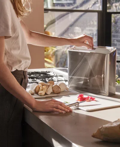 Joseph Joseph Folio Steel 4 Piece Cutting Board And Case Set In Gray