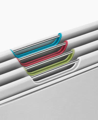 Joseph Joseph Folio Steel 4 Piece Cutting Board And Case Set In Gray