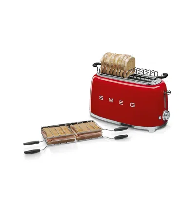 Smeg Retro 4-slice Toaster In Red