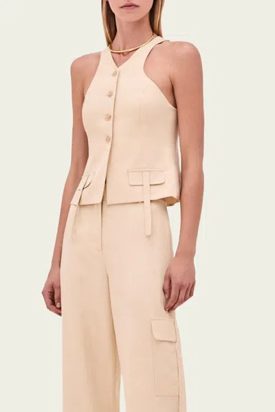 Alexis Lucky Vest With Faux Front Pockets In Havana In Neutral
