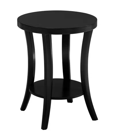 Convenience Concepts 18" Wood Charleston Round End Table In Black