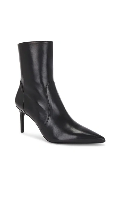 Stuart Weitzman Black Leather Stuart Power Ankle Boots